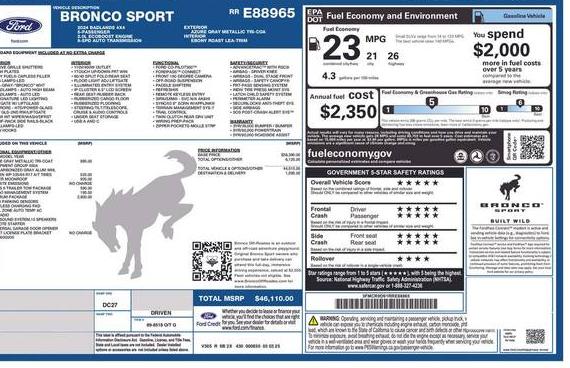 FORD BRONCO SPORT 2024 3FMCR9D91RRE88965 image